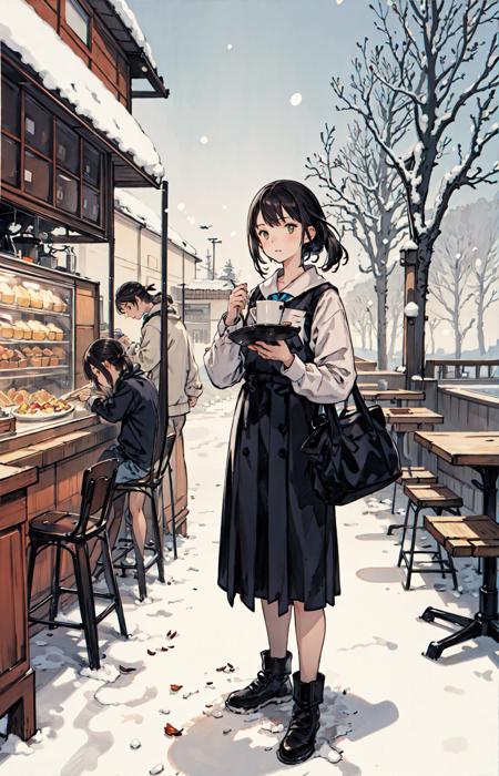 189684-3743639919-best quality, detailed background, girl,sea, cafeteria, bird, snow, winter,.png